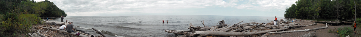 a panorama of Lake Superior